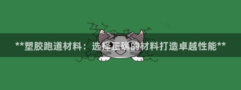 尊龙凯时怎么注销账号：**塑胶跑道材料：选择正确的材料打造卓越性能**