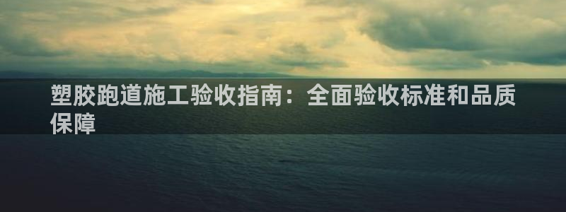 尊龙凯时能不能提现?：塑胶跑道施工验收指南：全面验收标准和品质
保障